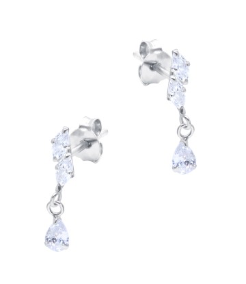 Hanging CZ Crystal Silver Stud Earring STS-6306